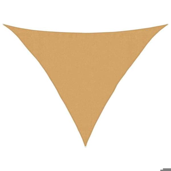 vidaXL Solskyddsduk 160 g/m² triangulär sand 3,5x3,5x4,9 m PEHD 4002059