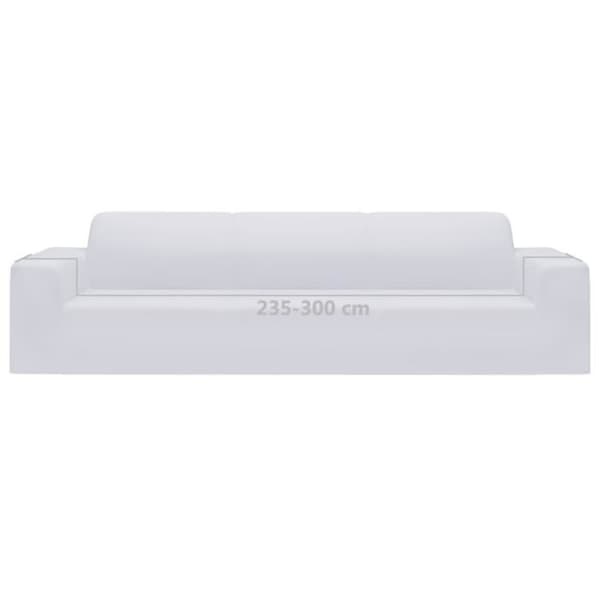 vidaXL Stretch Cover för 4-sits soffa Vit polyesterjersey 332951