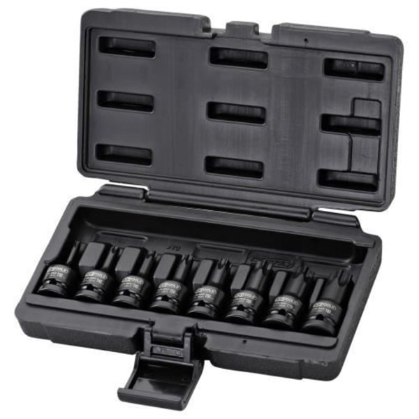 Slagsats för skruvdragare - KSTOOLS - 8 st - TORX® - Krom-Molybden - Förvaringslåda