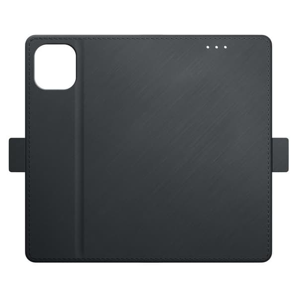 Plånboksfodral - 3MK SKYDD - iPhone 12/12 Pro - Svart - Nylontråd - Magnetisk