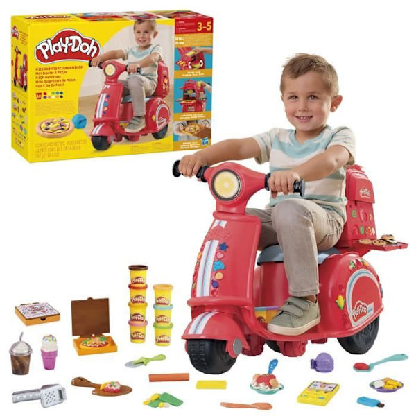 Play-Doh My Pizza Scooter, Lek Degspysselleksaker för barn Flerfärgad