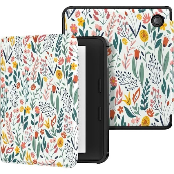 Coque för Kobo Libra Colour - MoKo - N428 - Lätt - Automatisk väckning/sömn - Rep-häfte Blomma