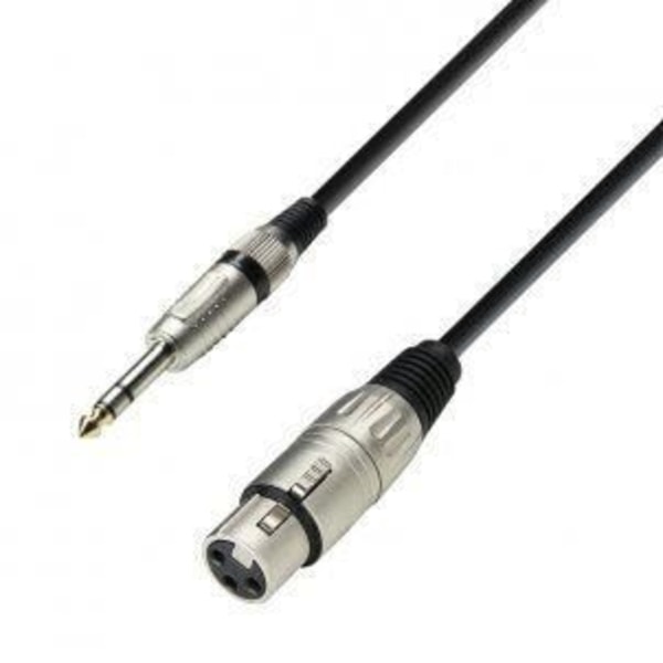 Adam Hall 3 Star Series mikrofonkabel hona XLR till 6,3 mm stereojack 1-m