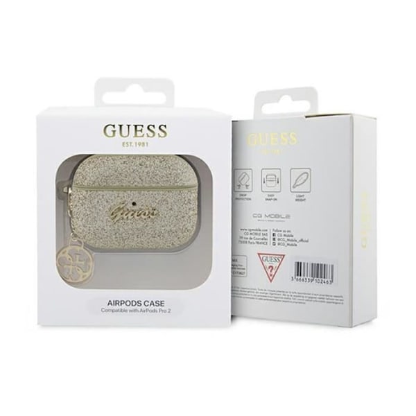 Guess 4G Glitter Flake - Fodral för Apple AirPods Pro 2 (guld) - 3666339110963