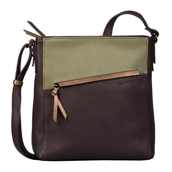 Axelväska - TOM TAILOR - Soraya Crossbag M - Brun - 26x27x6 cm - Zippad kastanj