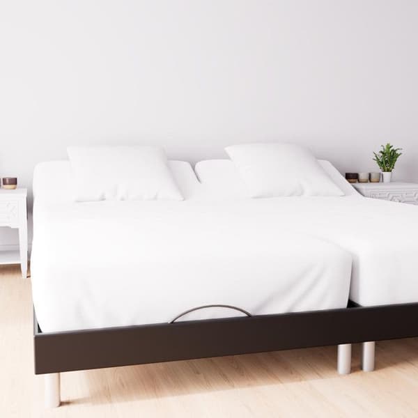 Drap housse TPR i bomull 57 trådar 2x70x190 cm UNI vit, av Soleil d'Ocre Vit