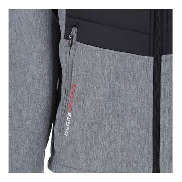 Blouson softshell Degré Celsius Cander - gråmelerad/svart - 3XL