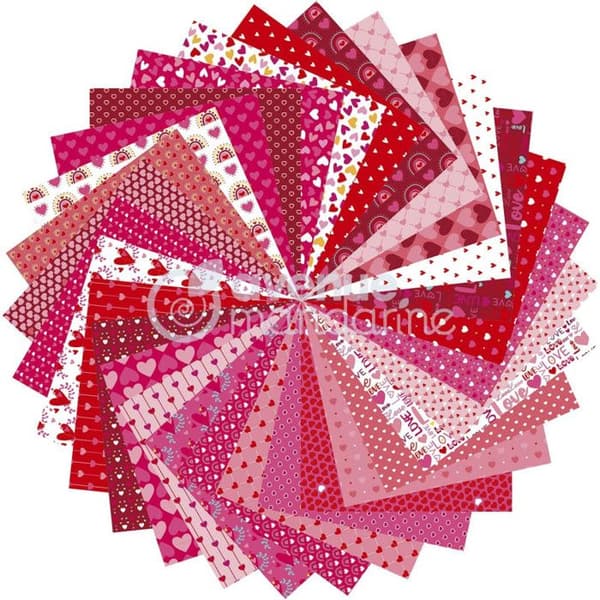 Fällbara papper - AVENUE MANDARINE - Papperskärlek - Vit - 60 ark - 20x20 cm
