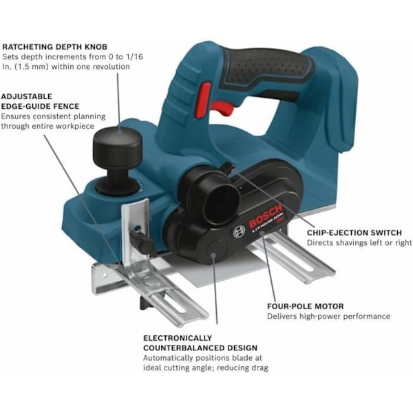 BOSCH PLH181B 18V 3-14 planer verktyg utan batteri