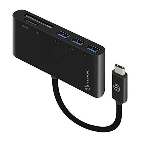 Hub Alogic - UC3ACR - Gränssnittskort/Adapter USB 3.2 Gen 1 (3.1 Gen 1) () Svart
