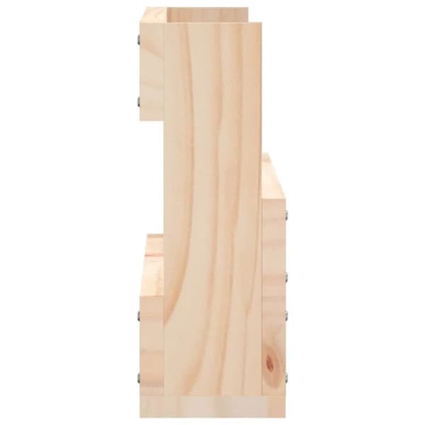vidaXL Wall Skoställ 2 st 59x9x23 cm Solid Furu 833273 beige