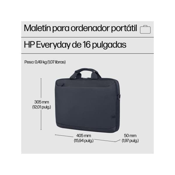 HP Väska Notebook 16.1" Polyeter Grå Vattentålig med Axelrem