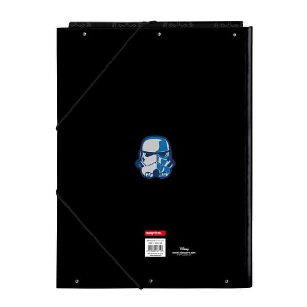 3-flikars pärm - safta - 26x36,5 cm - Svart - Polyester - 100 ark - Hård omslag