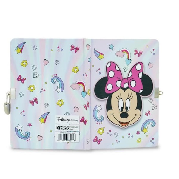 Minnie Mouse Laugh Journal Hänglås + Pennamode, One Size Pink