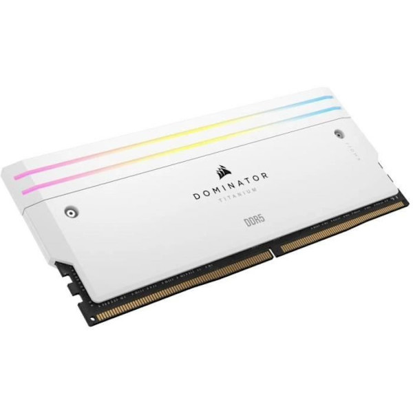 RAM-minne - CORSAIR - Dominator Titanium RGB DDR5 - 32GB 2x16GB DIMM - 7000MT/s - Intel XMP 3.0 - 1.45V - Vit