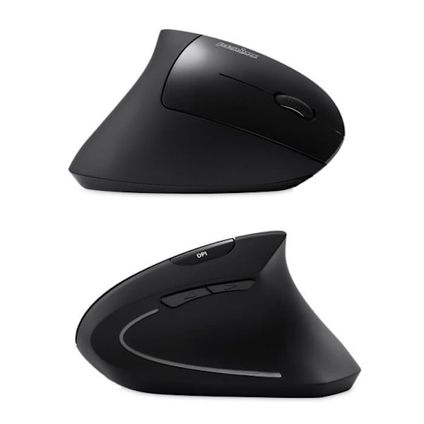 Perixx PERIMICE-713N, Ergonomisk vertikal trådlös mus - Nanomottagare - DPI 1000/1500/2000 - På/av-knapp -...