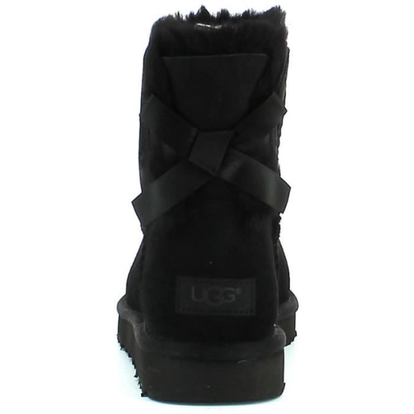 UGG Mini Bailey Bow II Boots - Dam - Läder - Svart - Hög - Platt - Vuxen Svart 37