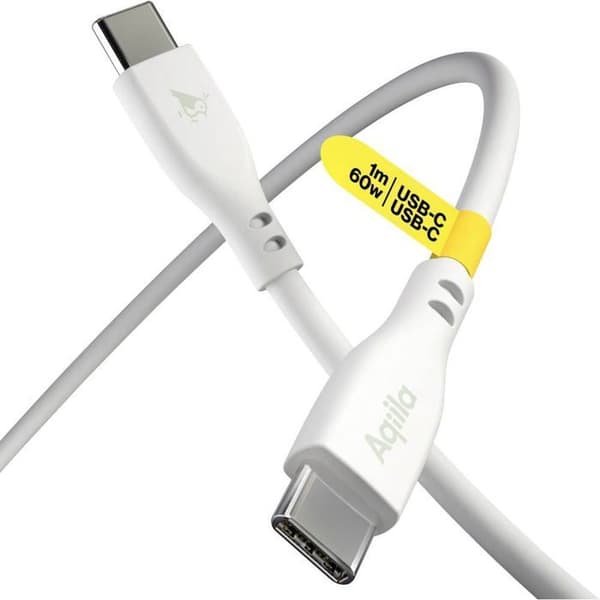 USB-C-kabel - AQIILA - Cablebird CS11 - USB 2.0 - 60 W - 1 m Vit