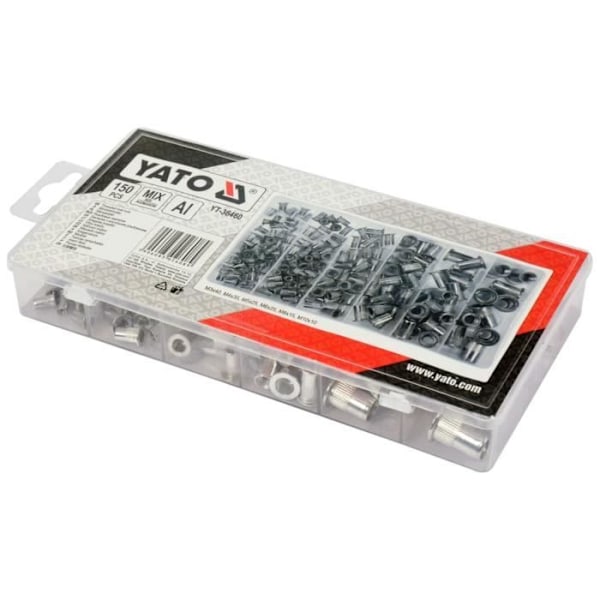 YATO Nitmuttrar 150 st Aluminium M3-M10