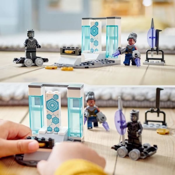 LEGO Marvel 76212 Shuri's Lab, Superhjälteleksak, Black Panther-minifigurer, Present Flerfärgad