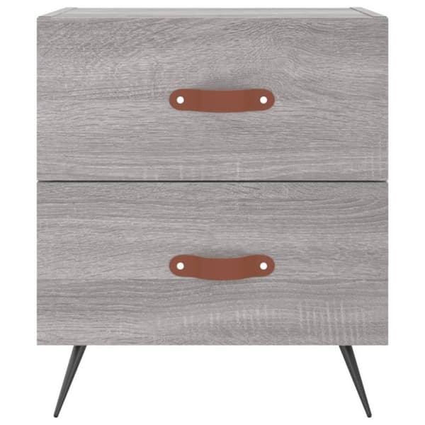 vidaXL Sängbord 2 st Sonoma Grå 40x35x47,5 cm 827257 Grå