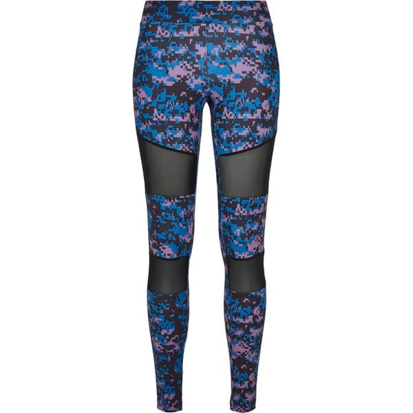 Legging dam Urban Classics kamouflage teknik svart/blå/rosa S