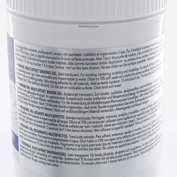 Gel bindemedel - Medium för akryl - Multi effekter - Burk 1L - Lefranc Bourgeois