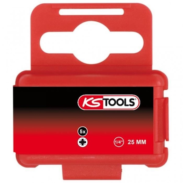 Skruvbits - KS TOOLS - 911.2393 - Förpackning med 5 - POZIDRIV PH0 - Längd 25mm