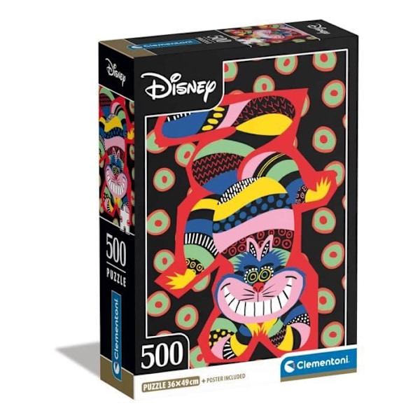 Pussel med 500 bitar - Clementoni - Disney Cheshire Cat - Tecknade serier och serier