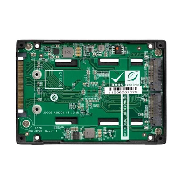 Interfaceadapter - QNAP - QDA-U2MP - 2 x M.2 - PCI Express 3.0 - Svart