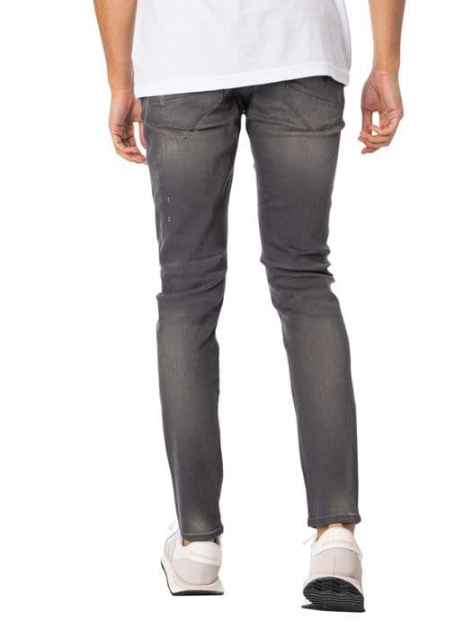 G STAR Revend Super Slim Jeans Slander Grey Superstretch Light Aged Destroy Grå 29