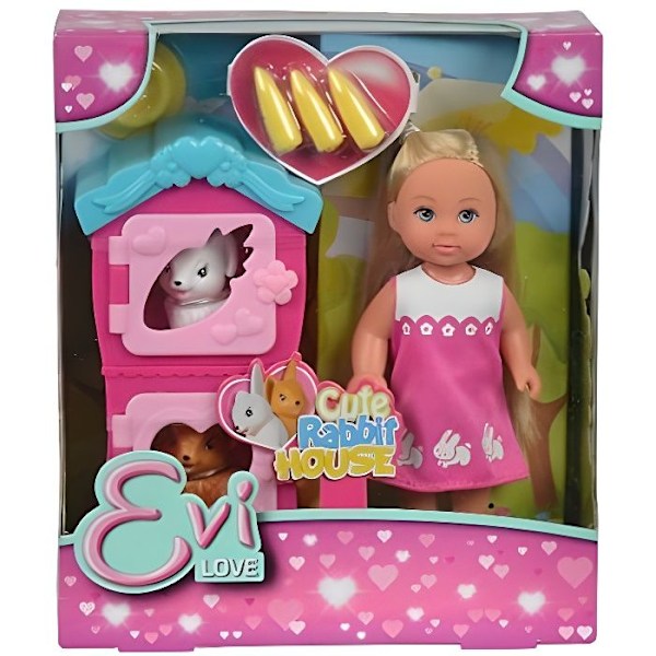Leksak - SIMBA - Dockset - Evi Love - Kaninhus - Rosa - Från 3 år