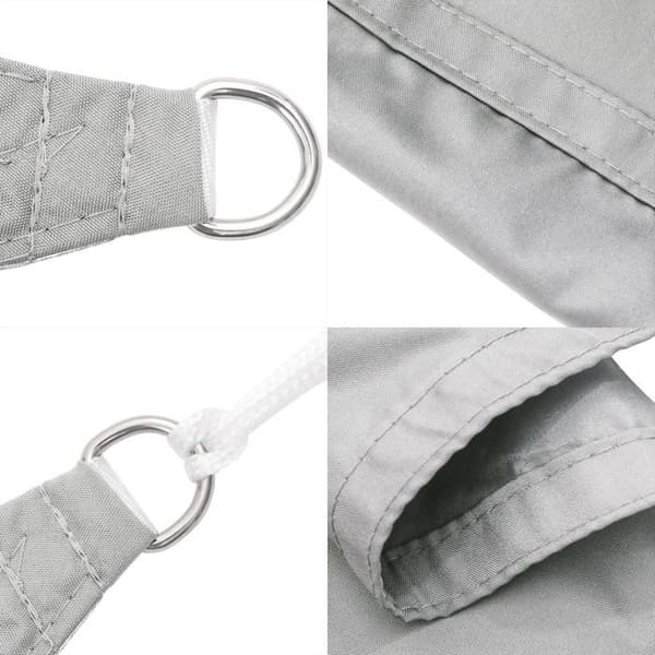 vidaXL Ljusgrå skuggduk 4x4x4 m 100% polyester oxford 4000918