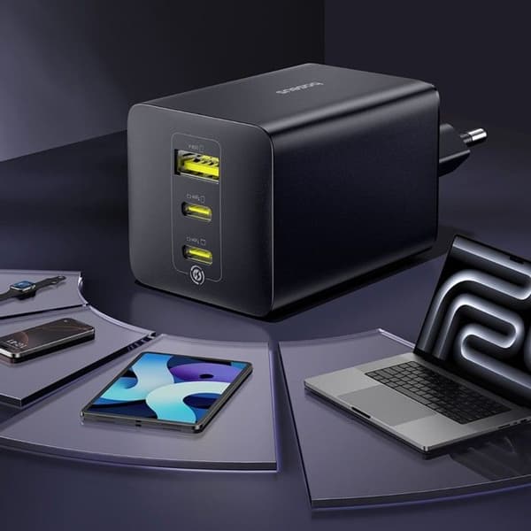 Baseus EnerFill FE11 100W 2xUSB-C + USB-A Svart