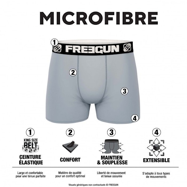 Freegun Boxers Surprise mikrofiber 3-pack Herr Flerfärgad XXL