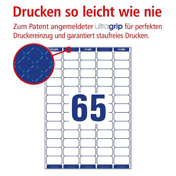 Mycket litet utrustningspaket - L7651-25 - Zweckform Mini-etiketter 38,1 x 21,2 mm 25 ark (import från Tyskland)