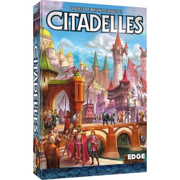 Asmodee Citadelles - 4:e upplagan, bluff- och strategispel (2-7 spelare, 10+, 30 min) blå/beige/brun