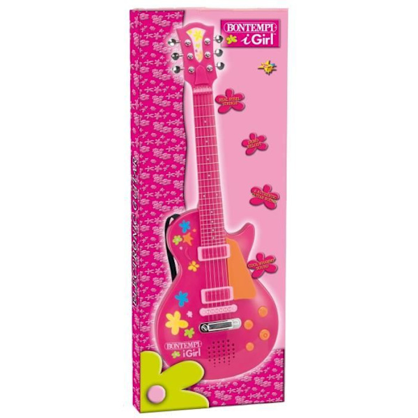 BONTEMPI I Girl elektronisk rockgitarr Rosa