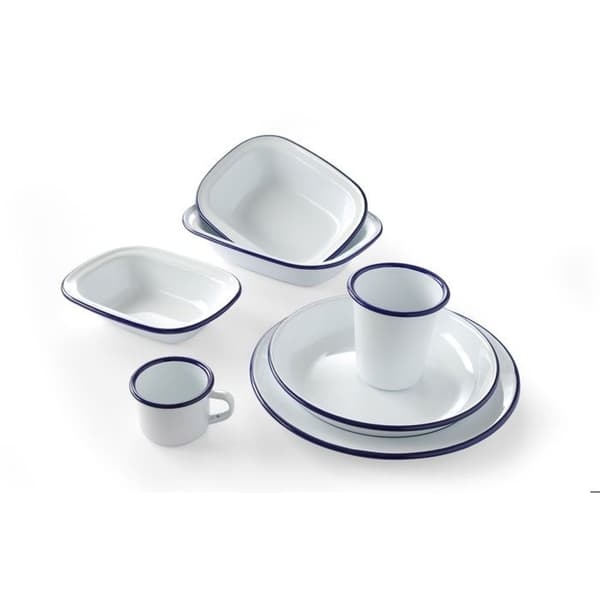 Rektangulär tallrik 215x160mm - Hendi Vit