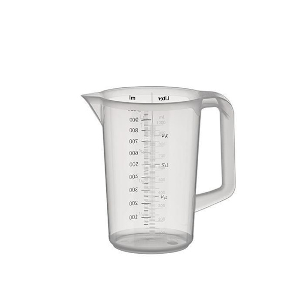 Måttkopp - APS - GRADUERAD KANNA Ø 12 CM - 1 LITER - Transparent polypropen transparent