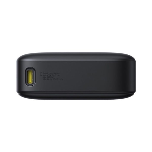 Batteri 20 000 mAh, 65 W, inbyggd typ C-kabel - Baseus Free2Pull (P100737701123-00) - Svart