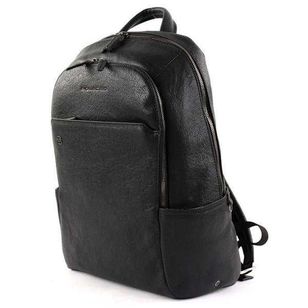 Ryggsäck - PIQUADRO - Black Square - Läder - Svart - 40x29x12 cm - Unisex svart