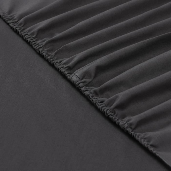 Vision - Antracit lakan - 180x200cm - 100% bomull Kolgrå