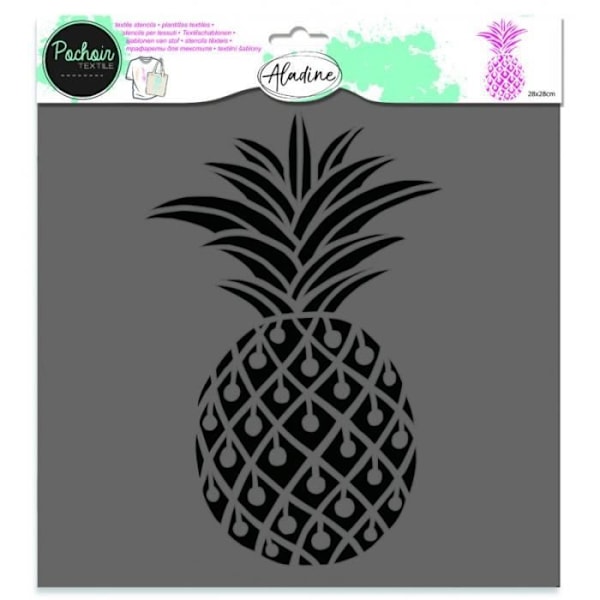 Textilstencil 'Aladine' Ananas 28x28 cm