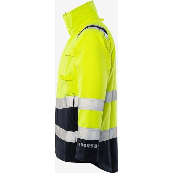 Reflekterande jacka klass 3 Fristads 4175 ATHS - Gul - XL gul hög synlighet/marinblå