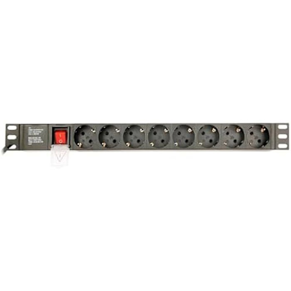 8-sockel grenuttag med strömbrytare GEMBIRD EG-PDU-014-C14 (3 m)