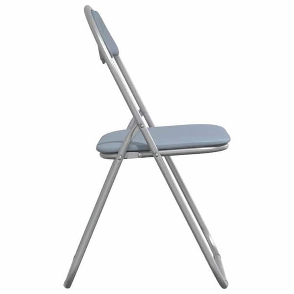 vidaXL Fällstol 8 st Grå 48 x 43,5 x 81 cm Konstläder 42029052