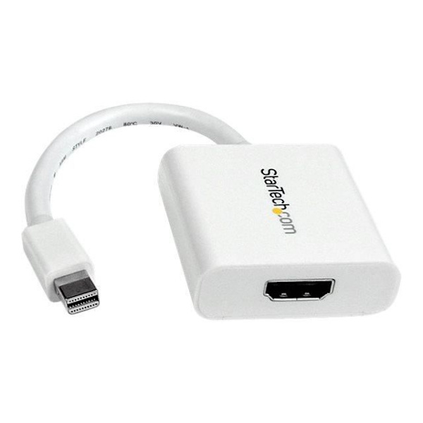 Mini DisplayPort till HDMI Video Adapter - STARTECH - Mini DP till HDMI Converter - Vit - 17 cm