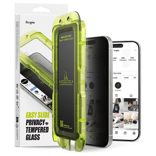 2-pack Ringke Easy Slide Privacy Härdat Glas Skärmskydd för iPhone 17 Pro Max - Integritet Integritet