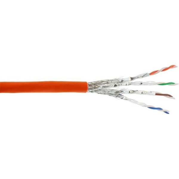 InLine® Cat.7a nätverksinstallationskabel, S/FTP (PiMF), 1200MHz, halogenfri, 100m